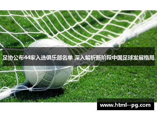 足协公布44家入选俱乐部名单 深入解析新阶段中国足球发展格局 足协公布44家入选俱乐部名单 深入解析新阶段中国足球发展格局